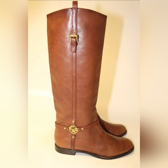 Coach Mulan Designer Tall Brown Leather Knee High Riding Boots Womens 9 B 40 - Picture 2 of 7